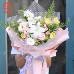 Fashionable line waterproof flower packaging paper Jelly film of longitudinal line